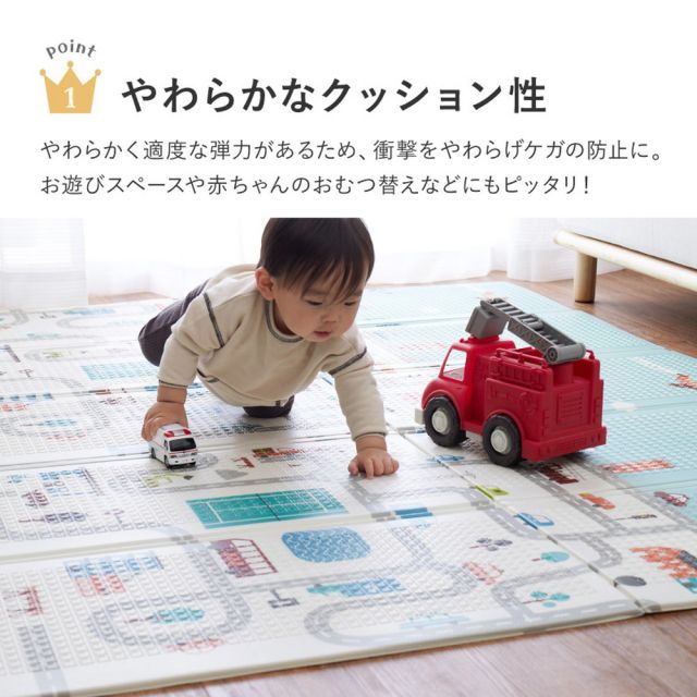 スーパSALE10倍＆4時間限定10％OFF 折りたたみ クッションプレイマット エクスシリーズ エクスロード エクスモロッコ 約118×176cm コンパクト収納 水拭きOK リバーシブル いぐさ　たたみ