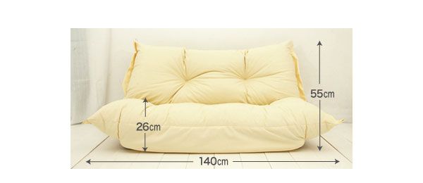 スーパSALE10倍＆4時間限定10％OFF フロアソファ もこもこカウチソファ オックス 2P