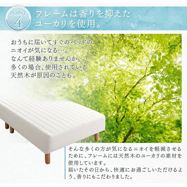 スーパSALE10倍＆4時間限定10％OFF ベーシック脚付きマットレスベッド ポケットコイルマットレス ダブル 脚15cm