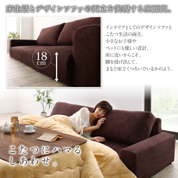 スーパSALE10倍＆4時間限定10％OFF フロアソファ フロアソファー ローソファ ローソファー 2人掛け 3人掛け ソファ ソファー ワイド肘 ロータイプ 2.5P