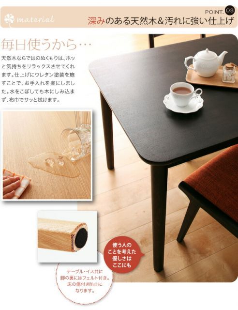 スーパSALE10倍＆4時間限定10％OFF ダイニングセット（テーブル&チェア） 2人 天然木ロースタイルダイニング 3点セット(テーブル+チェア2脚) W75