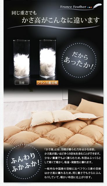 MITAS寝具SELECT 布団セット 布団 セミダブル カバー付き 来客用 敷き布団 掛け布団 枕 布団カバー 敷布団カバー 収納ケース 収納袋 極厚布団 羊毛混ボリューム敷布団×フランス産フェザー羽根布団8点セット ボリュームタイプ セミダブル8点セット