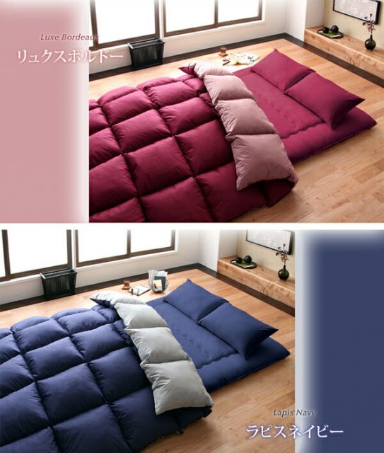 MITAS寝具SELECT 布団セット 布団 セミダブル カバー付き 来客用 敷き布団 掛け布団 枕 布団カバー 敷布団カバー 収納ケース 収納袋 極厚布団 羊毛混ボリューム敷布団×フランス産フェザー羽根布団8点セット ボリュームタイプ セミダブル8点セット