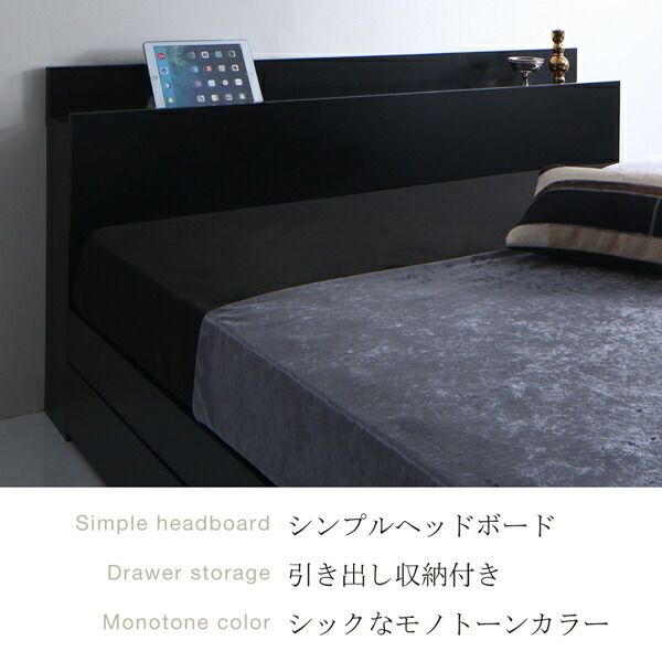スーパSALE10倍＆4時間限定10％OFF 棚・コンセント付き収納ベッド ベッドフレームのみ シングル