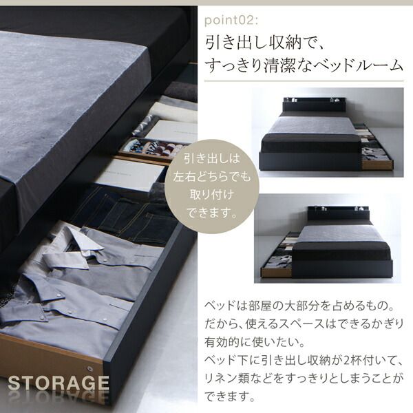 スーパSALE10倍＆4時間限定10％OFF 棚・コンセント付き収納ベッド ベッドフレームのみ シングル
