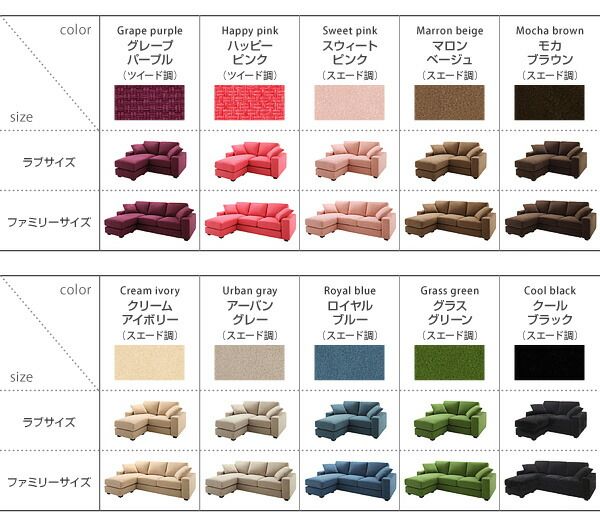 スーパSALE10倍＆4時間限定10％OFF コーナーカウチソファ 20色から選べる!カバーリングコーナーカウチソファ ソファ別売りカバー ファミリーサイズ