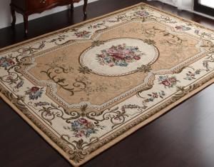 スーパSALE10倍＆4時間限定10％OFF ラグ イタリア製ジャガード織りクラシックデザインラグ 140×190cm