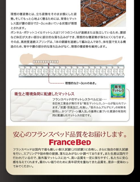 スーパSALE10倍＆4時間限定10％OFF 照明・コンセント付きフロアベッド マルチラススーパースプリングマットレス付き ダブル