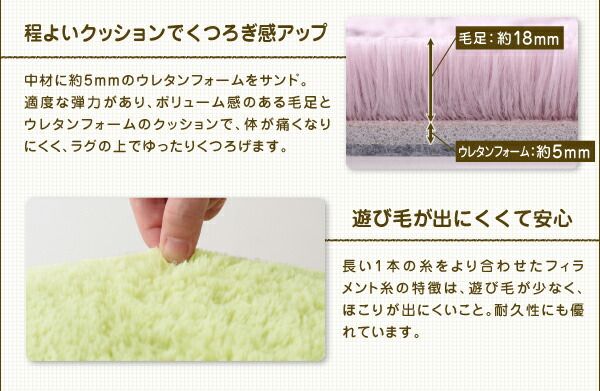 スーパSALE10倍＆4時間限定10％OFF ラグ ラビットファータッチマイクロファイバーラグ 長方形 200×250cm