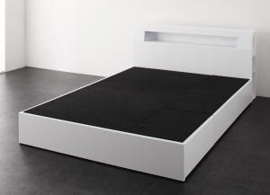 スーパSALE10倍＆4時間限定10％OFF モダンライト・コンセント収納付きベッド   ベッドフレームのみ セミダブル
