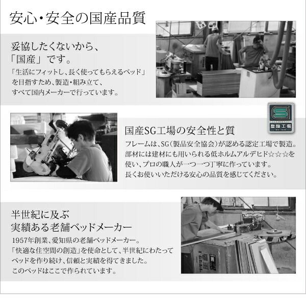 スーパSALE10倍＆4時間限定10％OFF モダンライト・コンセント付き国産フロアベッド ボンネルコイルマットレス付き シングル
