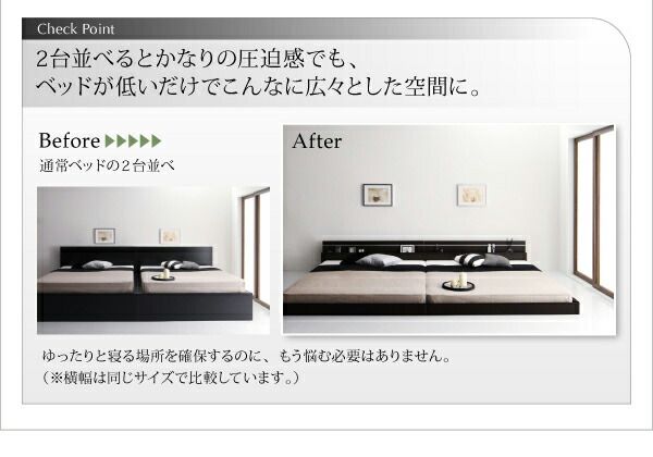 スーパSALE10倍＆4時間限定10％OFF モダンライト・コンセント付き国産フロアベッド 専用別売品 連結金具