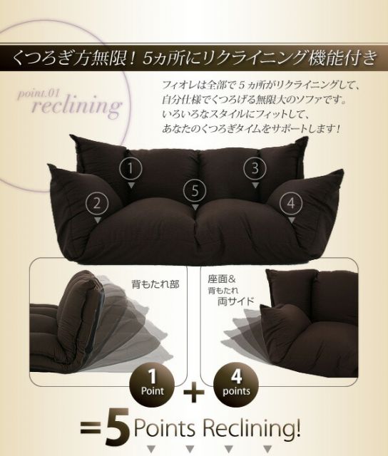 スーパSALE10倍＆4時間限定10％OFF フロアソファ フロアマルチソファ レザータイプ 2P