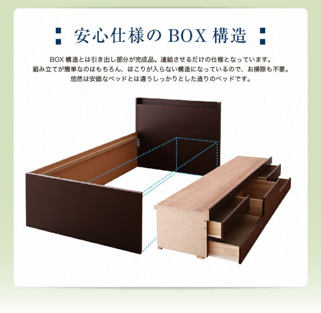 スーパSALE10倍＆4時間限定10％OFF お客様組立 コンセント付き・モダン畳チェストベッド 国産畳 ベッドガードなし シングル