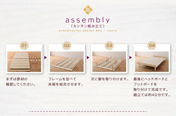 スーパSALE10倍＆4時間限定10％OFF 北欧デザインベッド プレミアムポケットコイルマットレス付き ステージ セミシングル フレーム幅100