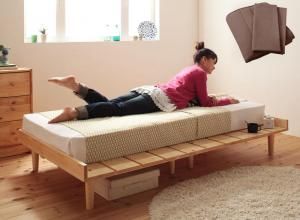 ショート丈北欧デザインベッド スタンダードボンネルコイルマットレス付き ステージ セミシングル フレーム幅100 ショート丈