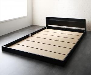 スーパSALE10倍＆4時間限定10％OFF 棚・コンセント付きフロアベッド ベッドフレームのみ セミダブル