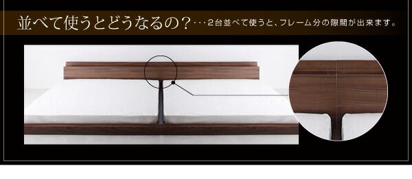 スーパSALE10倍＆4時間限定10％OFF 照明&隠し収納付き/モダンデザインフロアベッド マルチラススーパースプリングマットレス付き セミダブル