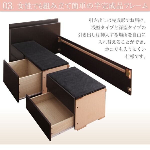 スーパSALE10倍＆4時間限定10％OFF ベッド ショート丈 収納 収納付きベッド シングル 大容量 一人暮らし おしゃれ コンパクト 子供 180 薄型プレミアムボンネルコイルマットレス付 ヘッドレス シングル ショート丈