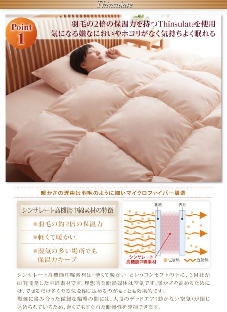スーパSALE10倍＆4時間限定10％OFF MITAS寝具SELECT 掛け布団 掛布団 布団 9色から選べる！ 洗える抗菌防臭 シンサレート 高機能中綿素材入り 掛け布団単品 キング