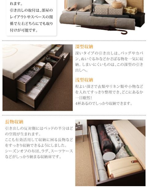 スーパSALE10倍＆4時間限定10％OFF お客様組立 モダンライト・コンセント付きチェストベッド マルチラススーパースプリングマットレス付き シングル