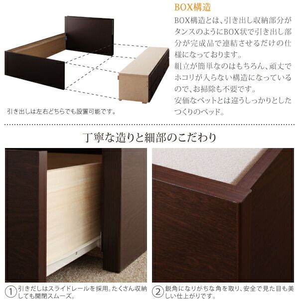 スーパSALE10倍＆4時間限定10％OFF お客様組立 モダンライト・コンセント付きチェストベッド 薄型抗菌国産ポケットコイルマットレス付き シングル