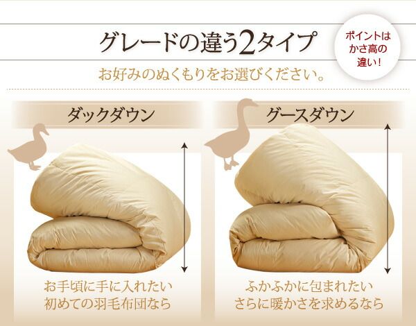 スーパSALE10倍＆4時間限定10％OFF MITAS寝具SELECT 極厚布団 9色から選べる 羽毛布団 8点セット プレミアム敷布団タイプ グース ボリュームタイプ セミダブル8点セット