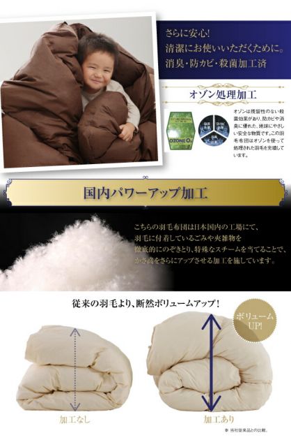 スーパSALE10倍＆4時間限定10％OFF MITAS寝具SELECT 極厚布団 フランス産ダウンエクセルゴールドラベル羽毛布団10点セット プレミアム敷布団 ボリュームタイプ ダブル10点セット
