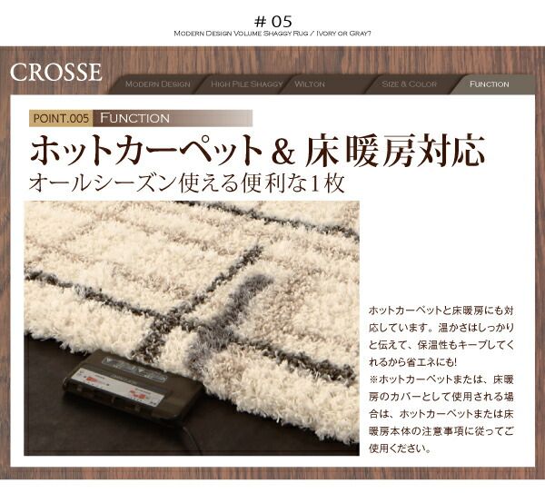 スーパSALE10倍＆4時間限定10％OFF ラグ モダンデザインウィルトン織りボリュームシャギーラグ 133×190cm