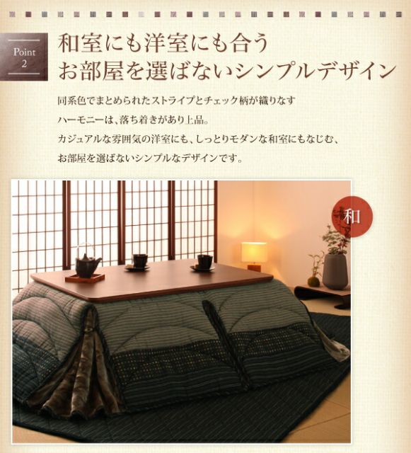 スーパSALE10倍＆4時間限定10％OFF こたつ布団セット しじら織り省スペースこたつ布団 掛布団&敷布団2点セット 4尺長方形(80×120cm)天板対応