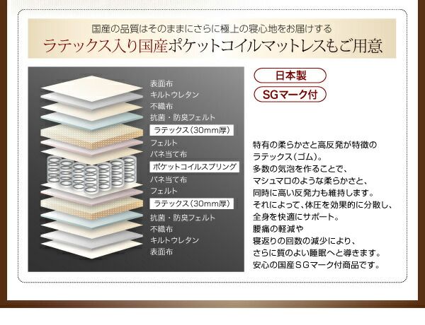 スーパSALE10倍＆4時間限定10％OFF クッション・フラップテーブル付き収納ベッド ボンネルコイルマットレス付き ダブル