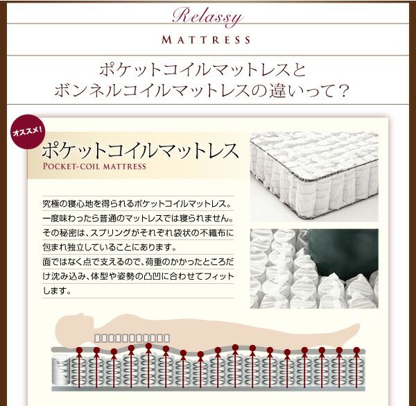 スーパSALE10倍＆4時間限定10％OFF クッション・フラップテーブル付き収納ベッド ポケットコイルマットレス付き ダブル