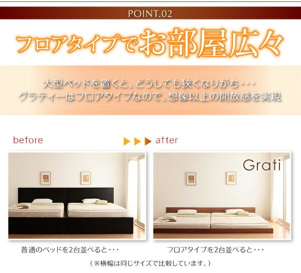 スーパSALE10倍＆4時間限定10％OFF ずっと使える・将来分割出来る・シンプルデザイン大型フロアベッド スタンダードボンネルコイルマットレス付き セミシングル