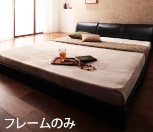 スーパSALE10倍＆4時間限定10％OFF モダンデザインフロアベッド ベッドフレームのみ セミダブル