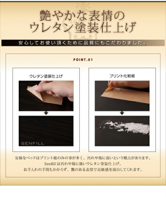 スーパSALE10倍＆4時間限定10％OFF モダンライト・収納・コンセント付き大型フロアベッド プレミアムポケットコイルマットレス付き キング(K×1)