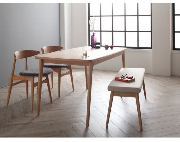 スーパSALE10倍＆4時間限定10％OFF ベンチ 北欧デザイナーズダイニングシリーズ ベンチ単品 2P