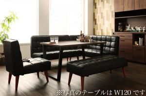 スーパSALE10倍＆4時間限定10％OFF ダイニングセット ソファ ダイニング セット ヴィンテージ ソファダイニング 4人 合皮 5点セット(テーブル+ソファ1脚+アームソファ1脚+チェア1脚+ベンチ1脚) 右アーム 黒 ブラック 幅150