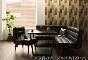 スーパSALE10倍＆4時間限定10％OFF ヴィンテージスタイル・リビングダイニングセット 4人 4点セット(テーブル+ソファ1脚+アームソファ1脚+チェア1脚) 左アーム W150