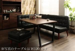 スーパSALE10倍＆4時間限定10％OFF ヴィンテージスタイル・リビングダイニングセット 4人 4点セット(テーブル+ソファ1脚+アームソファ1脚+スツール1脚) 左アーム W150