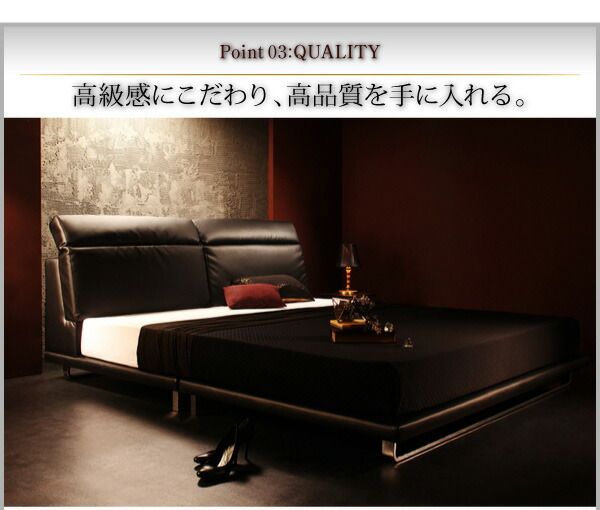 スーパSALE10倍＆4時間限定10％OFF リクライニング機能付き・モダンデザインローベッド スタンダードポケットコイル マットレス付き クイーン(Q×1)