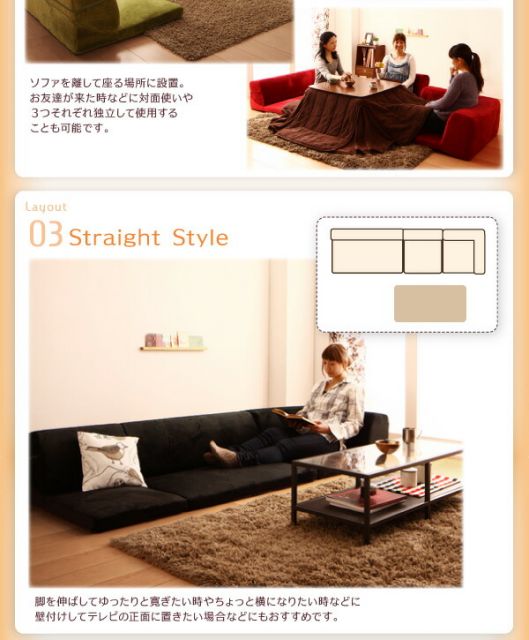 スーパSALE10倍＆4時間限定10％OFF フロアソファ フロアコーナーソファ 1P+2P+コーナー