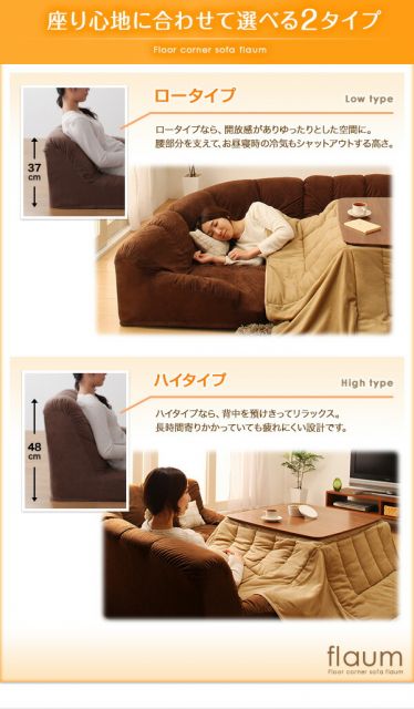 スーパSALE10倍＆4時間限定10％OFF フロアソファ フロアコーナーソファ ロータイプ 右コーナーセット 1P+2P+コーナー