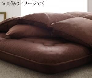 スーパSALE10倍＆4時間限定10％OFF 極厚布団 エクセルゴールドラベルダックダウン90%羽毛布団8点セット プレミアム敷布団 極厚ボリュームタイプ シングル8点セット