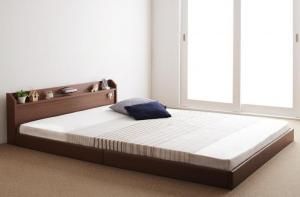 スーパSALE10倍＆4時間限定10％OFF 親子で寝られる棚・照明付き連結ベッド ポケットコイルマットレス付き シングル