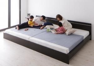 スーパSALE10倍＆4時間限定10％OFF ずっと使えるロングライフデザインベッド 国産ポケットコイルマットレス付き ワイドK240(SD×2)