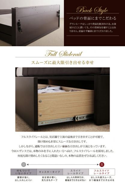 スーパSALE10倍＆4時間限定10％OFF モダンデザイン・大型サイズチェストベッド プレミアムボンネルコイルマットレス付き クイーン(Q×1）