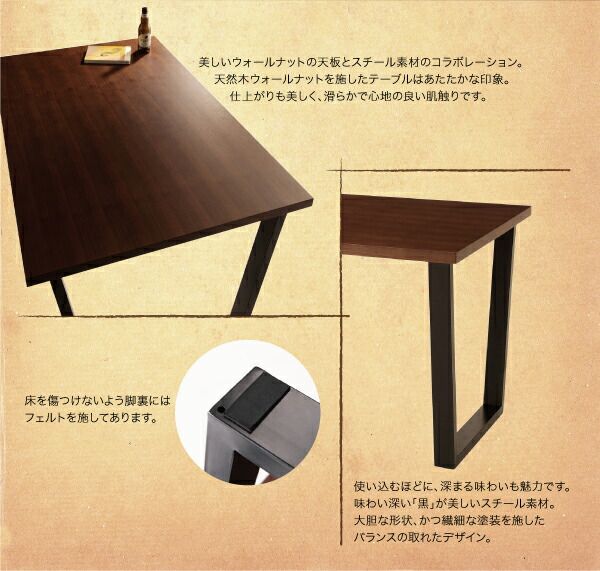 スーパSALE10倍＆4時間限定10％OFF アメリカンヴィンテージデザイン リビングダイニングセット ダブルシックス 4人 4点セット(テーブル+ソファ1脚+アームソファ1脚+ベンチ1脚) 右アーム W120