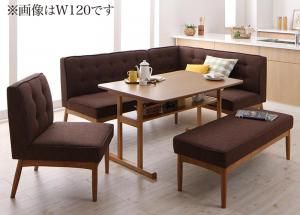 スーパSALE10倍＆4時間限定10％OFF ダイニングセット（テーブル&ソファ チェア ベンチ） 北欧デザインリビングダイニングセット 6人 5点セット(テーブル+ソファ1脚+アームソファ1脚+チェア1脚+ベンチ1脚) 右アーム W150