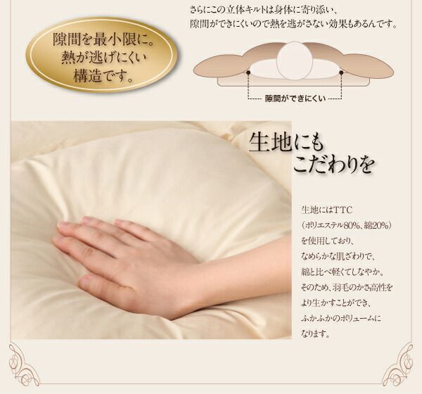スーパSALE10倍＆4時間限定10％OFF MITAS寝具SELECT 極厚布団 ポーランド産ダック90% ロイヤルゴールドラベル羽毛布団8点セット プレミアム敷布団 ボリュームタイプ シングル8点セット