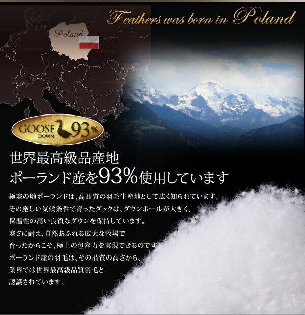 スーパSALE10倍＆4時間限定10％OFF MITAS寝具SELECT 羽根布団 最高級羽毛93%ポーランド産グースダウン プレミアムゴールドラベル 羽毛掛布団 セミダブル